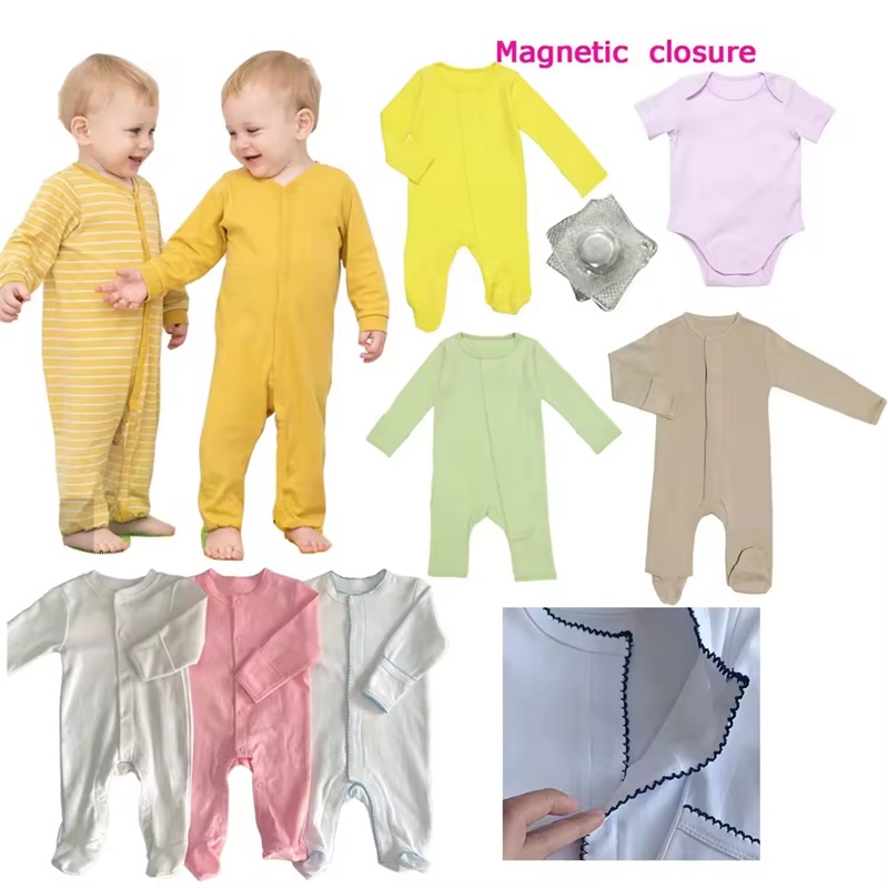 맞춤형 100%면 베이비 자기 스냅 onesie